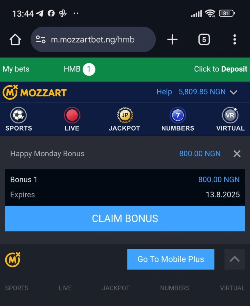 Mozzart Bet Screenshot 1