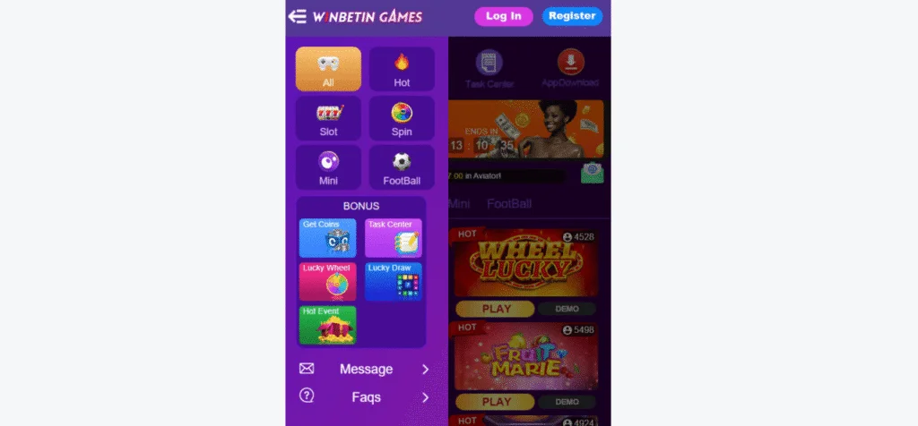 WINBETIN GAMES Screenshot 1